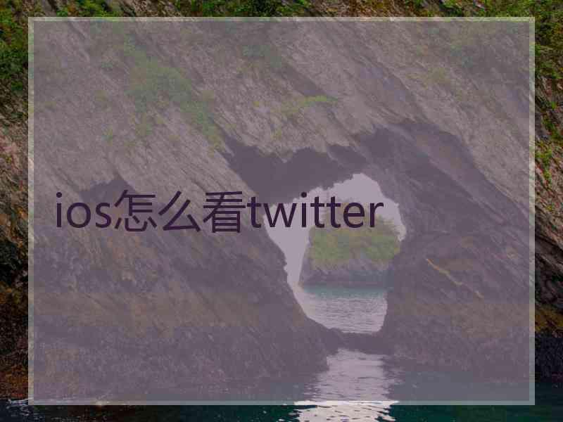 ios怎么看twitter ios怎么看twitter