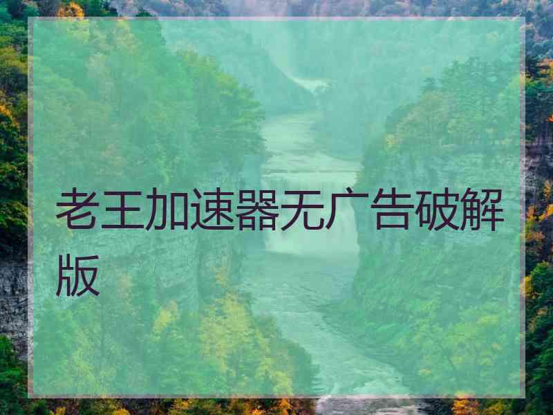 老王加速器无广告破解版 老王加速器无广告破解版