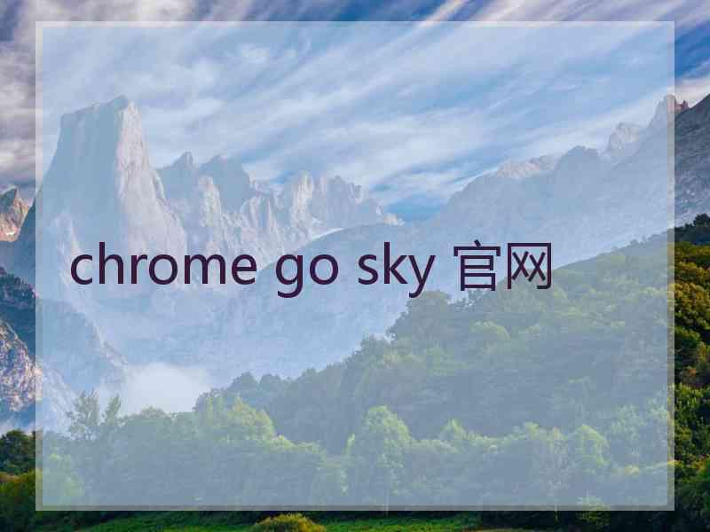 chrome go sky 官网