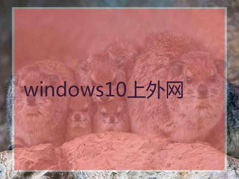 windows10上外网 windows10上外网