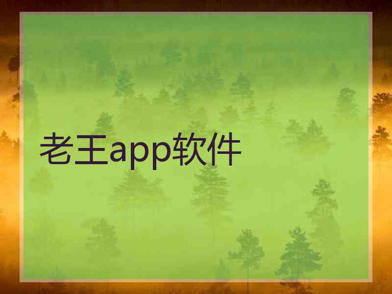 老王app软件
