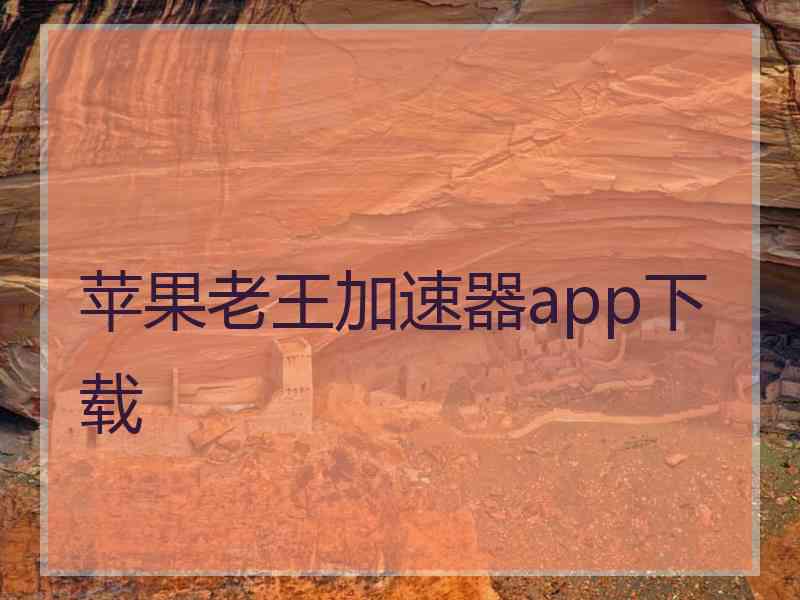 苹果老王加速器app下载