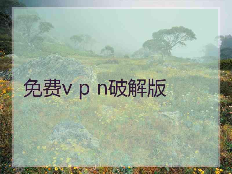 免费v p n破解版