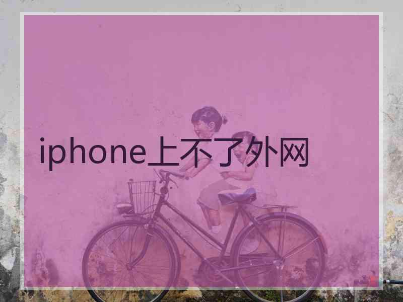 iphone上不了外网
