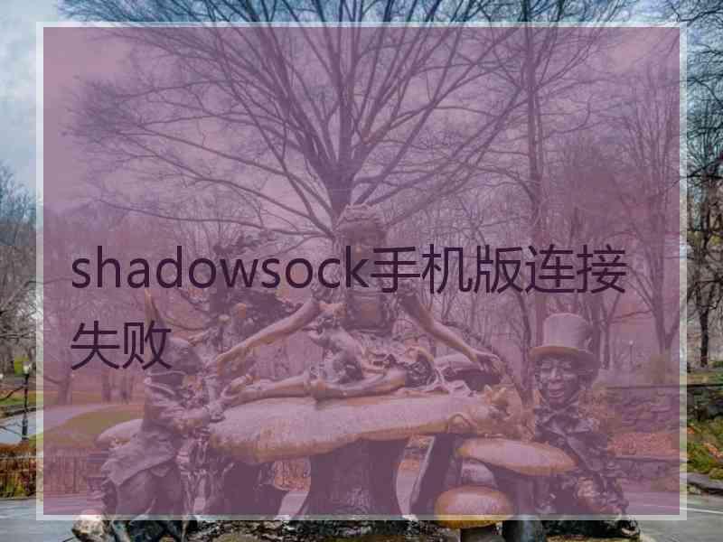 shadowsock手机版连接失败