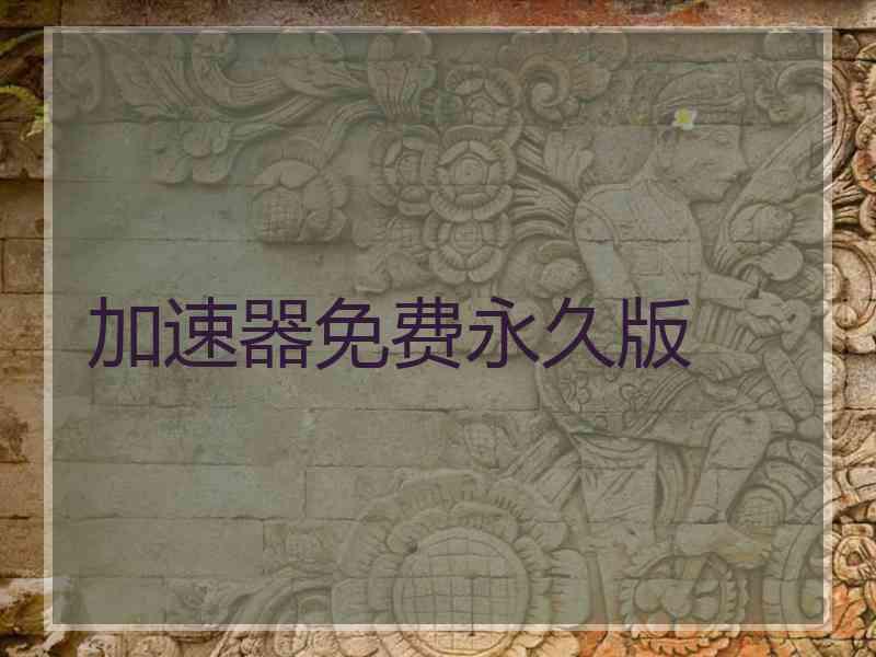加速器免费永久版
