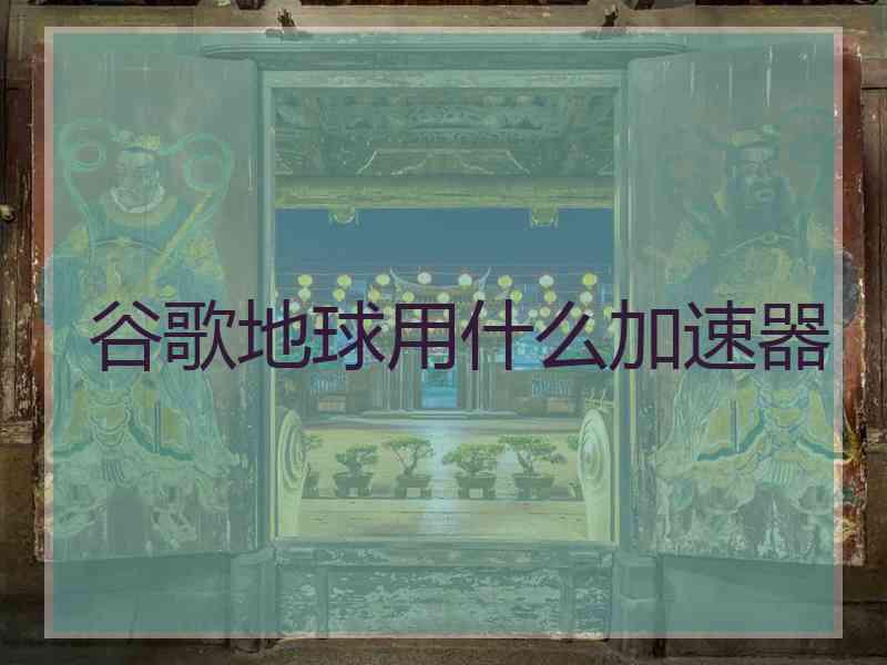 谷歌地球用什么加速器