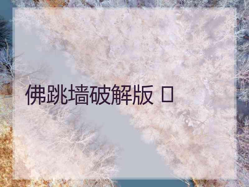 佛跳墙破解版 	