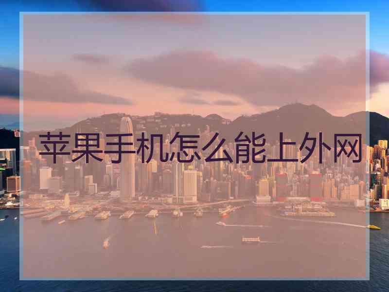 苹果手机怎么能上外网