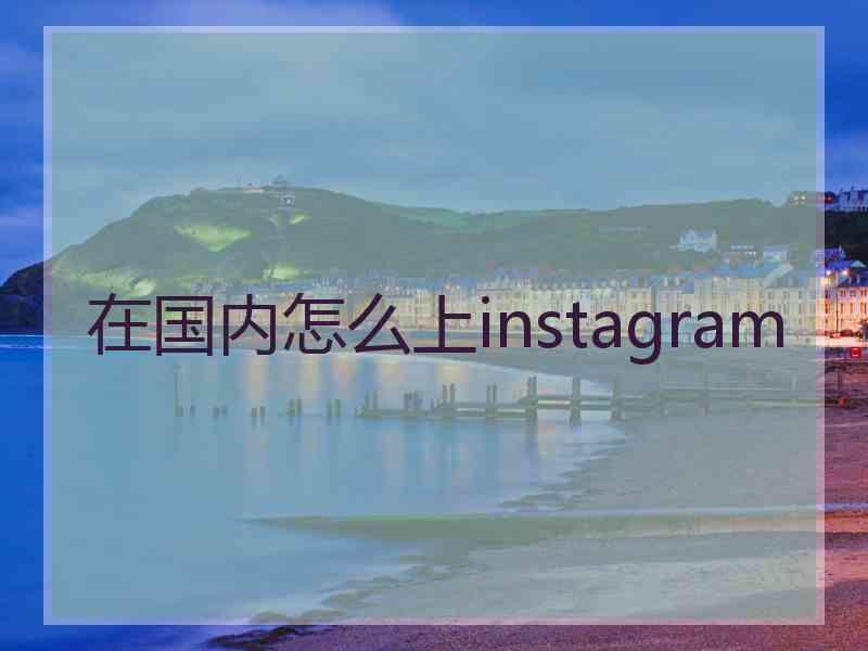 在国内怎么上instagram