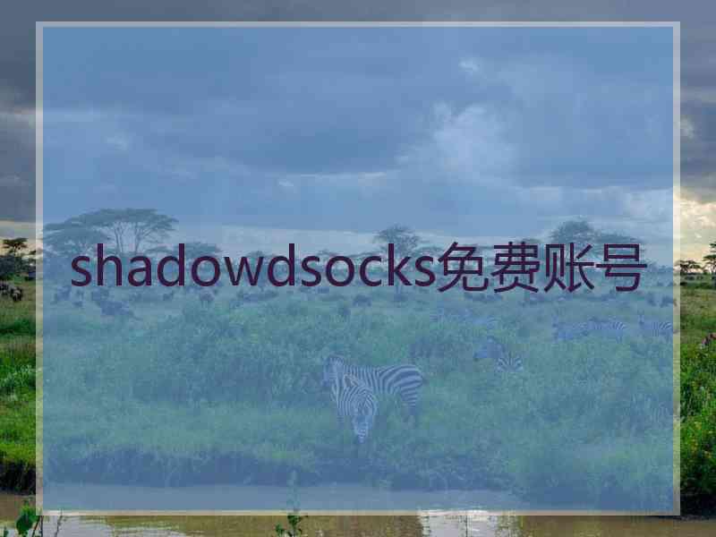 shadowdsocks免费账号