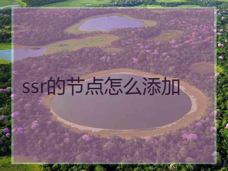 ssr的节点怎么添加