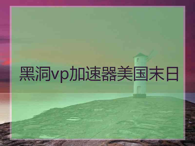 黑洞vp加速器美国末日