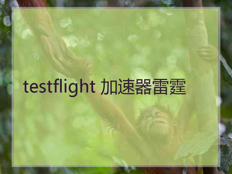 testflight 加速器雷霆