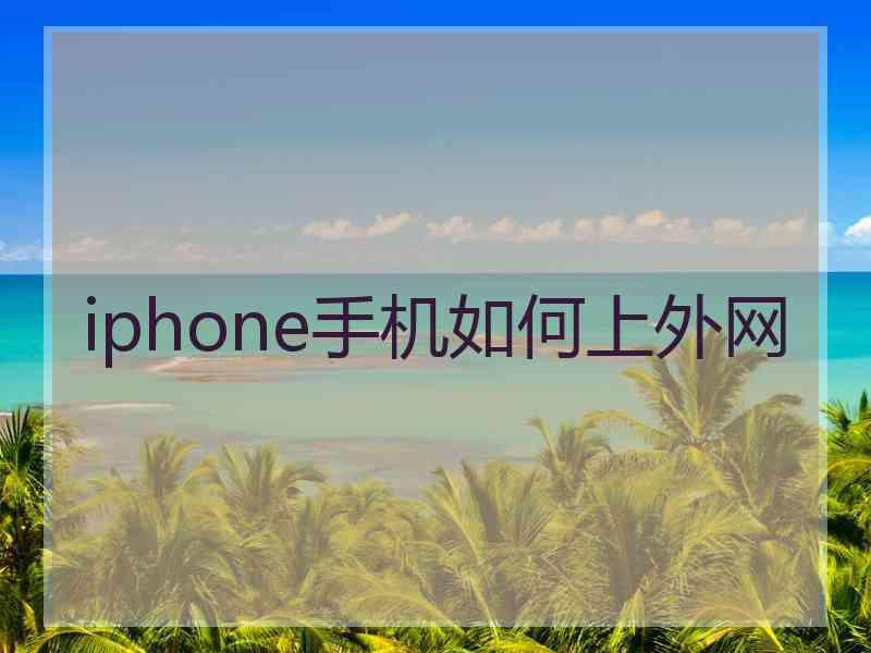 iphone手机如何上外网