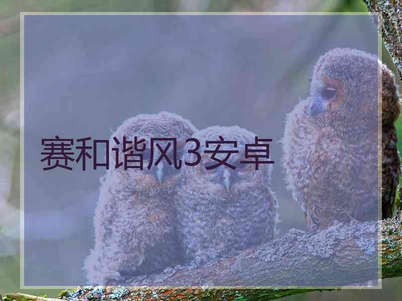 赛和谐风3安卓