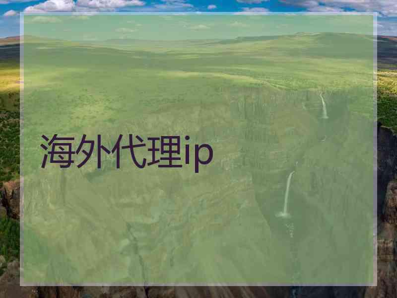海外代理ip
