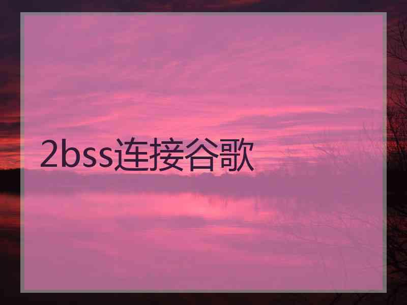 2bss连接谷歌