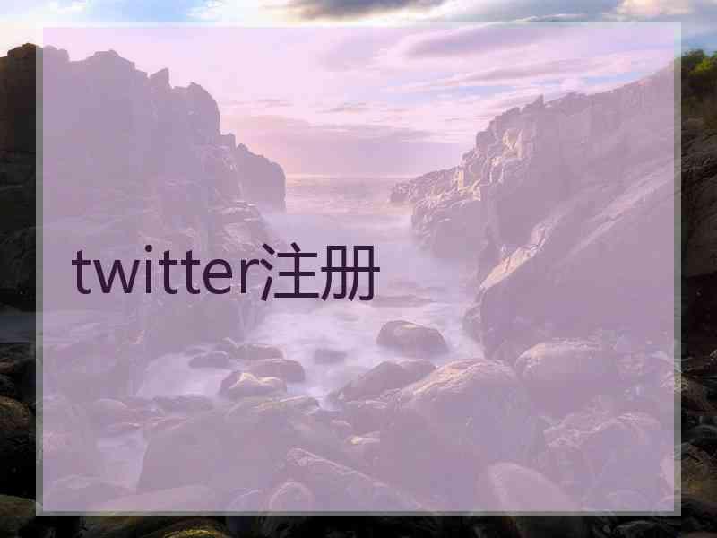 twitter注册