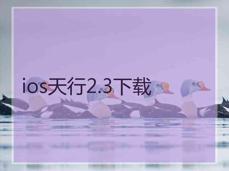 ios天行2.3下载