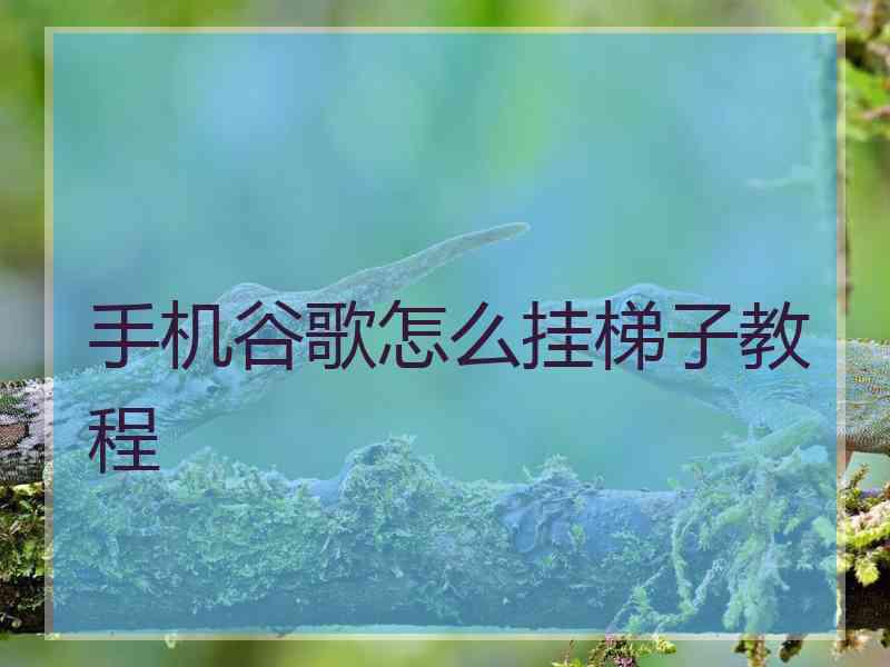 手机谷歌怎么挂梯子教程