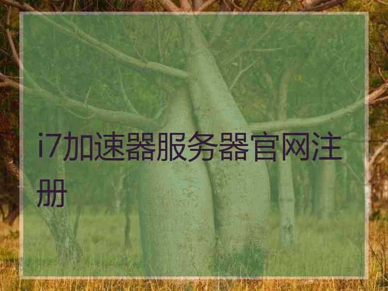 i7加速器服务器官网注册