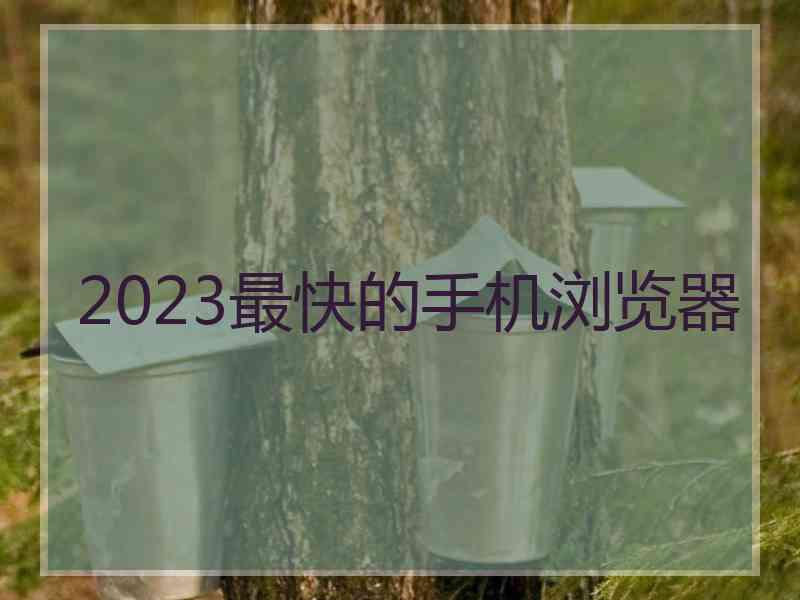 2023最快的手机浏览器