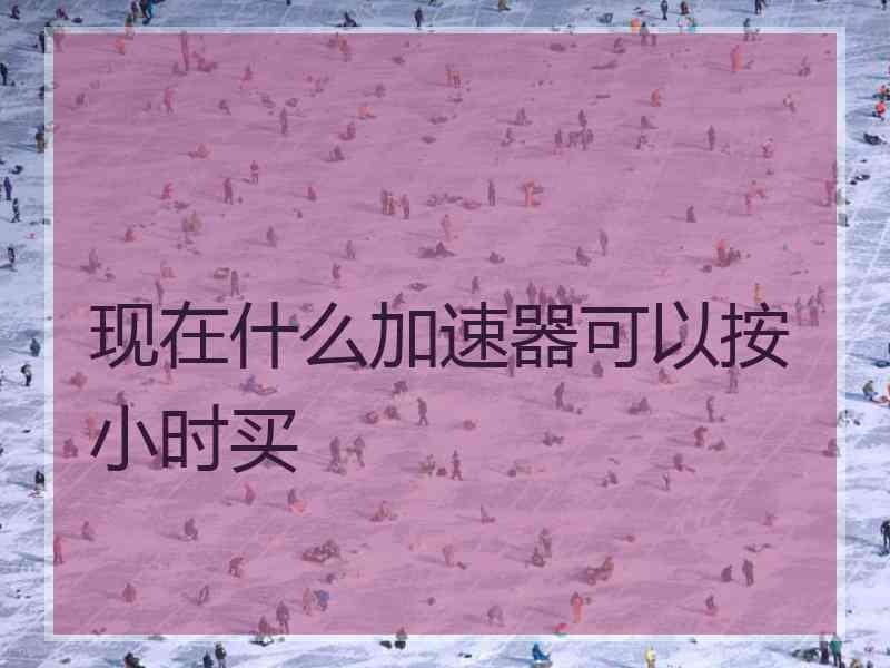 现在什么加速器可以按小时买