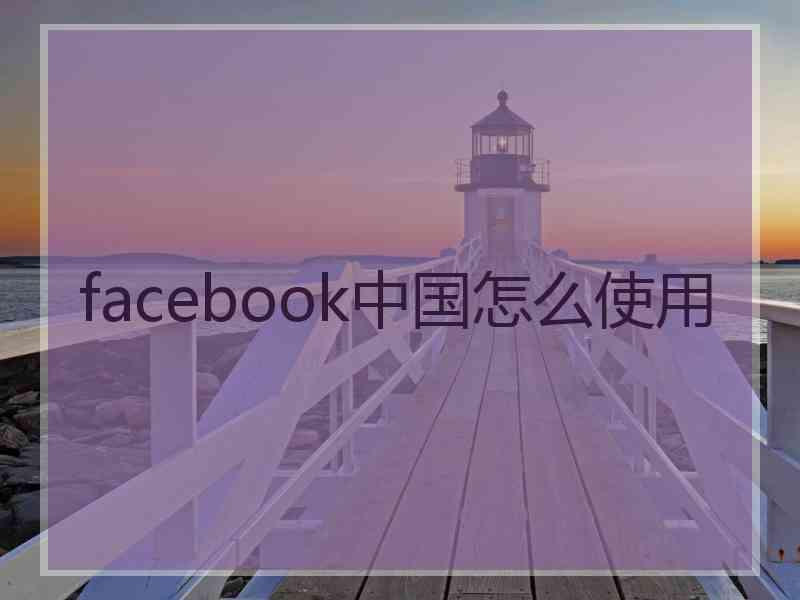 facebook中国怎么使用