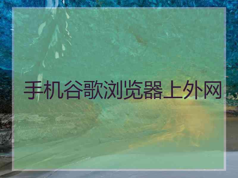 手机谷歌浏览器上外网