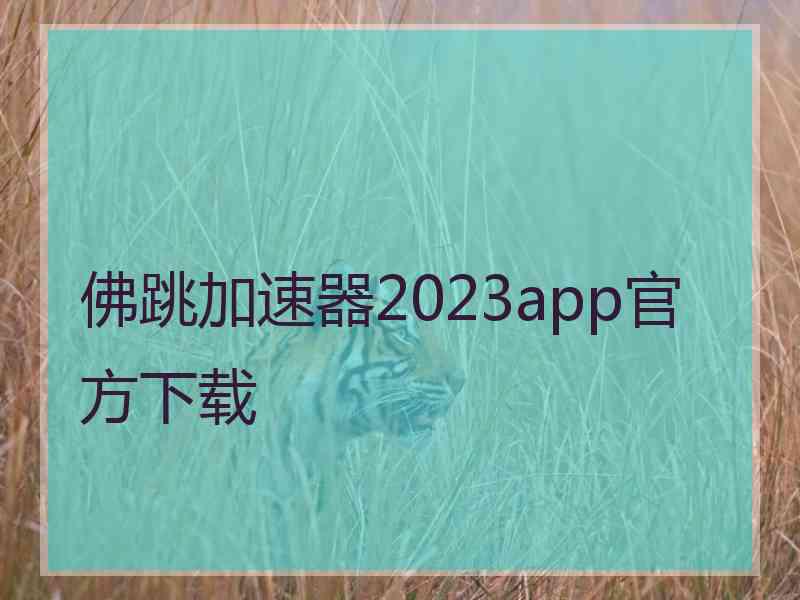 佛跳加速器2023app官方下载