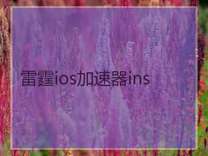 雷霆ios加速器ins