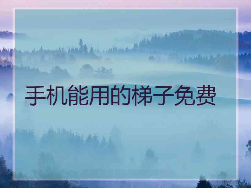 手机能用的梯子免费